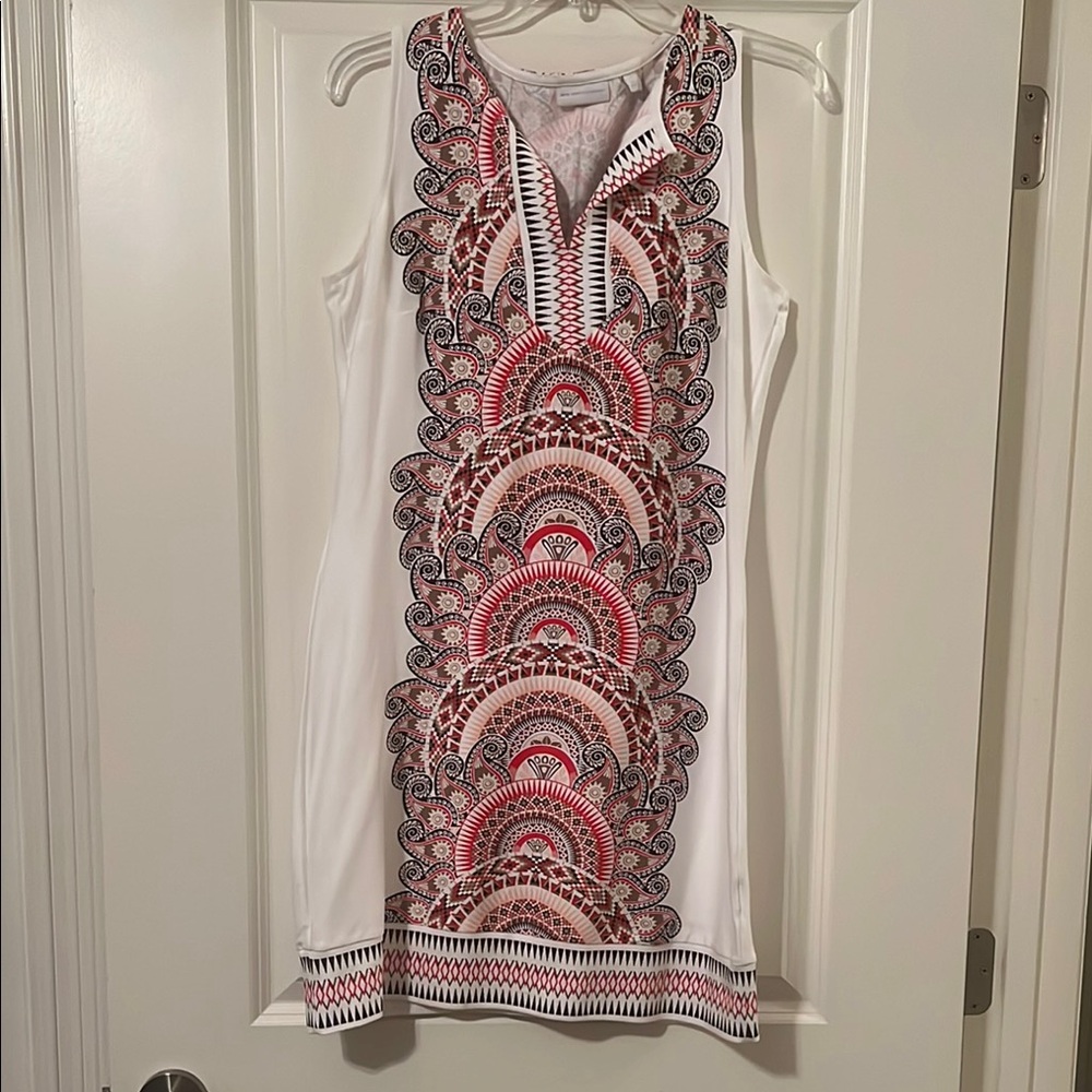 New York & Company Women's Size Small Print Sleeveless Boho Dress